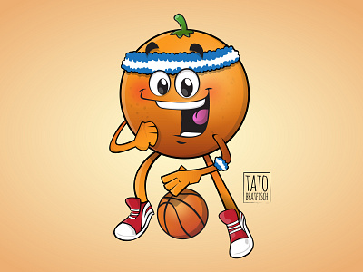 Sportsman Orange basketball illustraion illustration orange sport