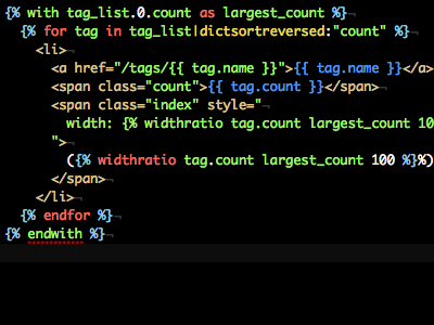 Tag chart django djangotemplatelangauge jeffcroft.com