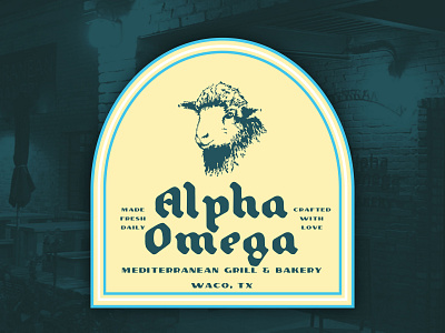 Alpha Omega branding design illustration logo typography