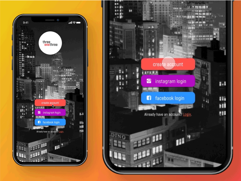 Local Events App - Sign Up 001 daily ui daily ui 001 detroit interaction design invision studio iphone x mobile sign up ui user interface ux