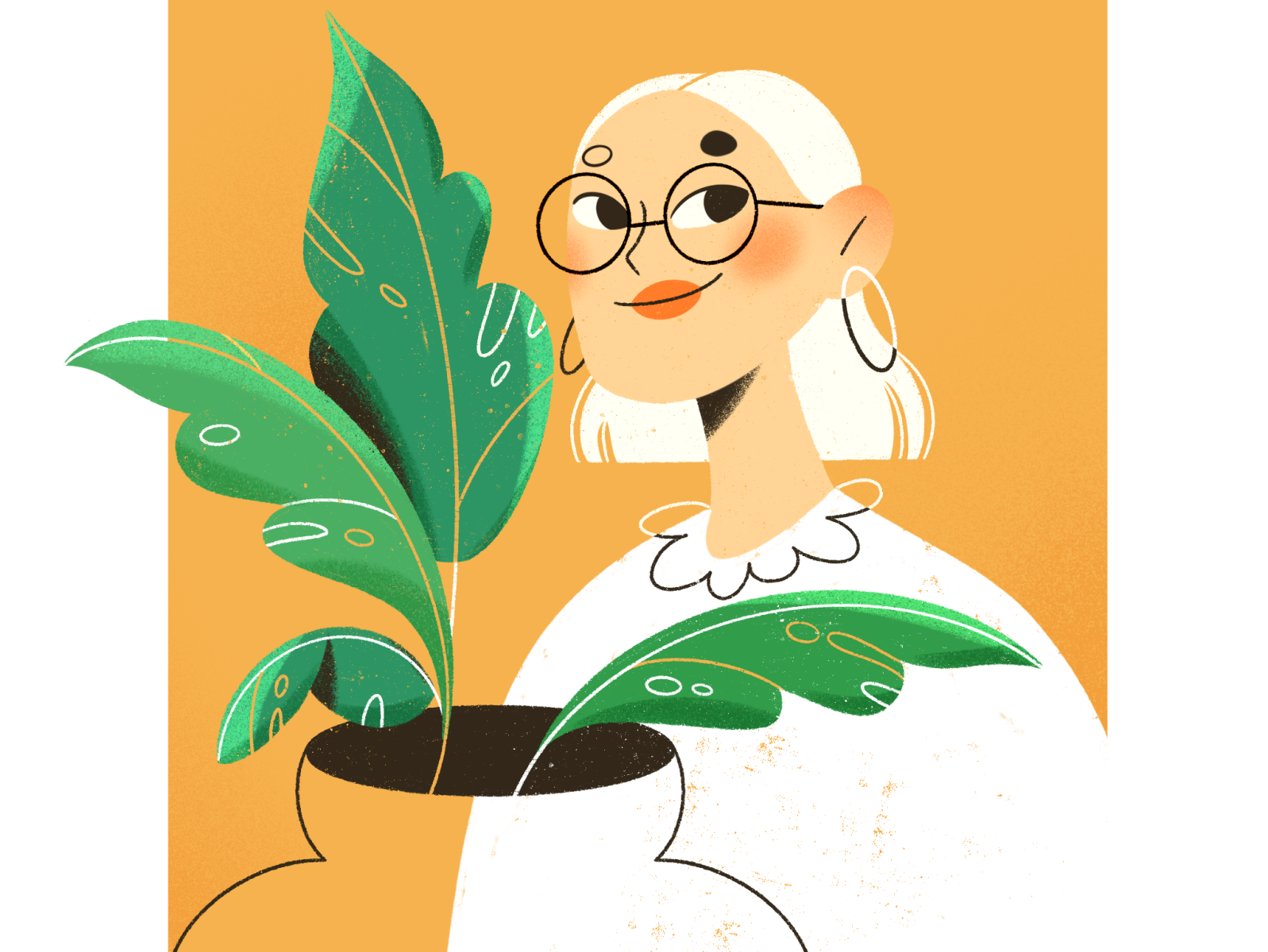 girl-with-plants-by-ada-vishneva-on-dribbble