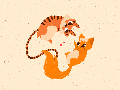 TIGER&FOXY art illustration design artists design fox graphics illustration logo tiger