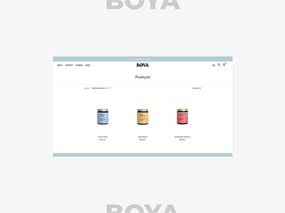 Boya Botanics - Product Page Design clean ecommerce website design product page design ui ux website design white
