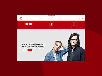 Eye wear eCommerce website - SWISSMADELENSES