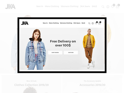 JKA Redesign of Homepage to drive better conversion advertising agency daily ui design ecommerce ecommerce design minimal shopify experts shopify plus typography ui user experience user experience design ux web design
