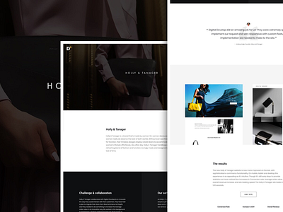 Case Study Page Design advertising agency agency agency landing page case study creative agency creative studio ecommerce agency shopify experts testimonial design