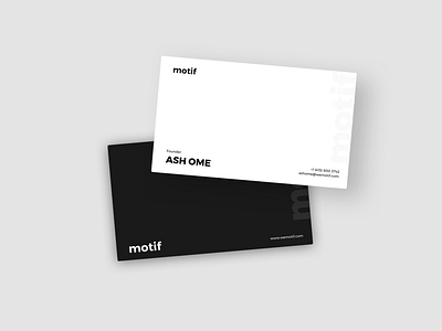 Brand Collateral for Motif brand identity branding business business card daily daily ui logo minimal typography web