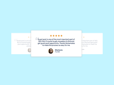 Testimonial /Review Design advertising agency agency colorful daily ui design ecommerce minimal shopify experts ux vector