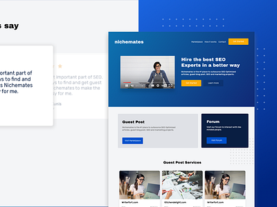 Nichemates new Landing Page Concept