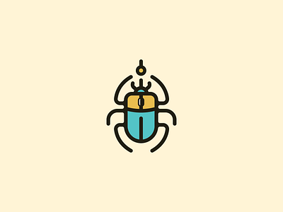 Tech Scarab animal animals cartoon computer computing design device internet logo logo design mascot mouse scarab software tech technology