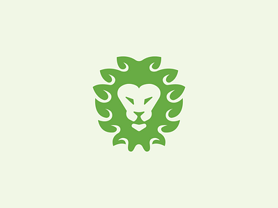 Green Lion animal creature design fresh green king lion logo logo design logos mascot natural nature plant spa wild
