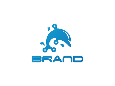 Tech Dolphin Logo animal computing data design dolphin logo logo design logos marine mascot oceanic robot robotic robotics software swim tech technology