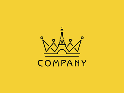 King Of Paris crown design france french golden holiday king logo logo design logos paris power powerpoint royal steel tourism tower travel traveling vacation