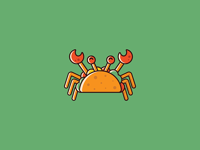 Taco Crab Logo animal cooking crab fast food food foods logo logo design logos mascot mexican restaurant taco tacos
