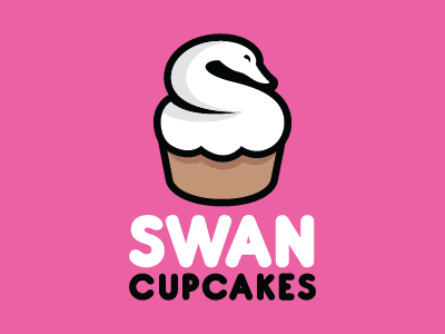 Swan Cupcakes Logo