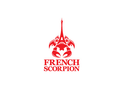 French Scorpion Logo animal claw eiffel france french logo mascot paris scorpion sting tower