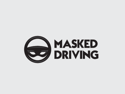 Masked Driving Logo auto automobile automotive drive driving garage logo mask steering theater wheel