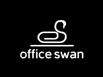 Office Swan Logo bird business consulting corporate legal office paper clip software swan tech