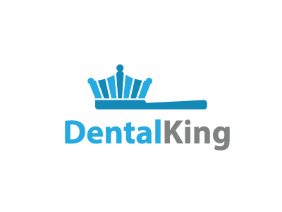 Dental King Logo brush crown dentist king medical medical practitioner tooth tooth brush tooth implant tooth paste