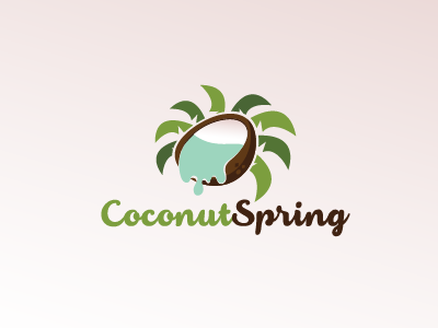 Coconut Drinks Logo bar beverage coconut holiday juice natural palm tree resort spa spring travel tropical