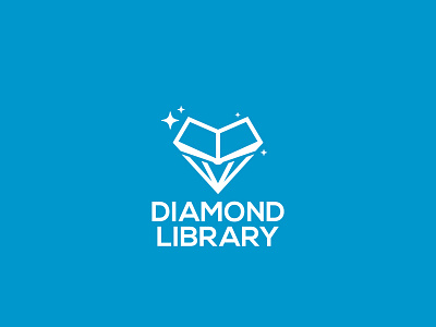 Diamond Library book books diamond education learn library logo pages paper read school