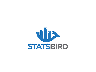 Stats Bird animal bird bird logo chart corporate corporate branding eagle financial hawk mascot sparrow stats wings