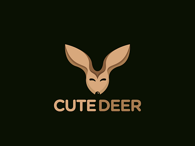 Cute Deer Logo animal bambi cute deer doe ears face logo mascot toy wild