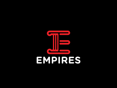 Empires Logo corporate empire empires greek law legal letter lettering pillar stone