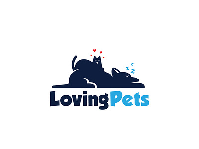 Logo Design - Loving Pets animal animals cat cats dog doggy feline illustration logo design logos love loving mascot mascot design mascot logo pet pets tory vet veterinary