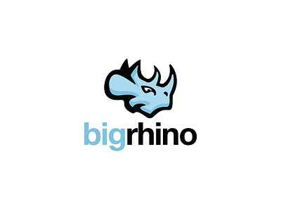 Logo Design - Big Rhino african african animal aggresive animal asian animal big guard herbivorous horns huge mammal mascot powerful rhino rhinoceros safe security specie strong tough