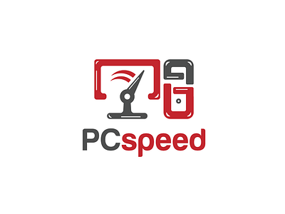 Logo Design - Pc Speed application clouding computer computing data design internet logo monitor networking programming screen software tech technology vector
