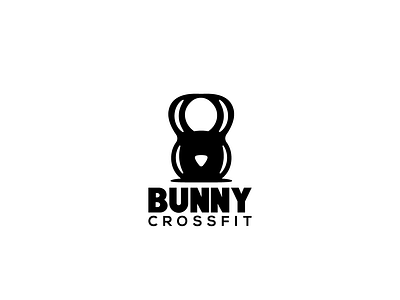 Logo Design - Bunny Cross Fit animal bodybuilding bunny design fitness gym kettle logo logo design logos rabbit sport sports workout