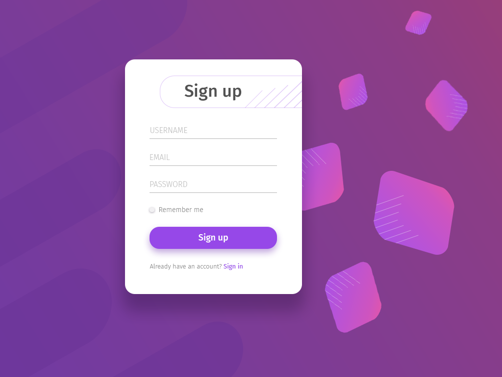 Sign Up Dailyui by Nina on Dribbble
