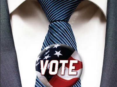 Vote badge campaign directmail tie vote