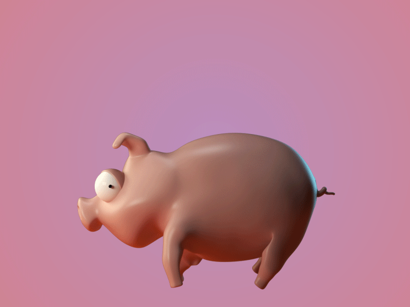 True story 3d animation 3d modeling 3d studio max after effect animation gif animation loop photoshop pig pink running cycle