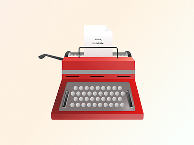 Old-fashioned Typewriter author debut illustration paper red retro typewriter vintage writer