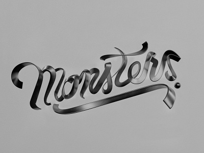 Monsters! 2d 3d ae black branding color design free graphic illustration letter lettering logo machine monster monster project motion typogaphy typography vector