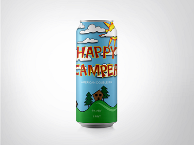 Happy Camper Beer beer camp ipa logo packaging