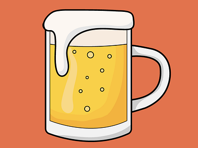 Beer Day beer cartoon foam illustration illustrator mug vector