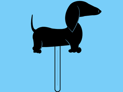 Dog On A Stick dog hotdog illustrator stick vector