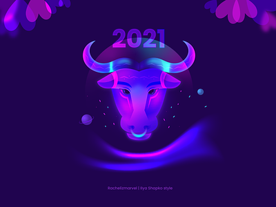 2021 Neon Buffalo buffalo neon neon style ox