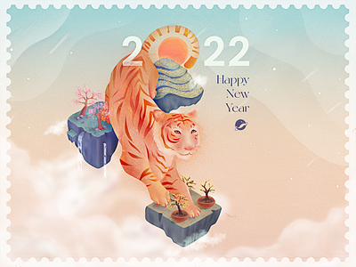 2022 Tiger 2022 design graphic illustration isometric tiger