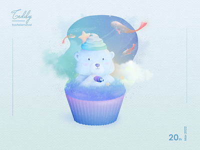 Teddy Cupcake bear cupcake design graphic illustration teddy