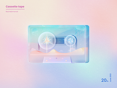 Cassette tape cassette design graphic illustration vector