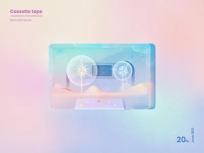 Cassette tape cassette design graphic illustration vector