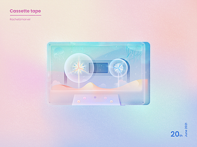 Cassette tape cassette design graphic illustration vector