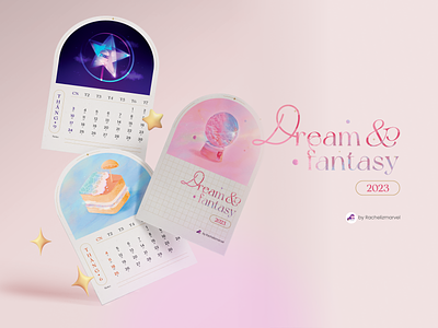 Dream&Fantasy Calendar design calendar design graphic illustration vector