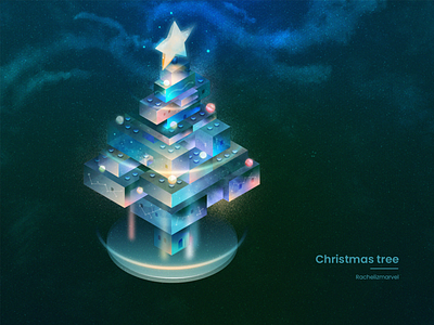 Lego Christmas tree christmas christmas tree design graphic hero banner illustration isometric