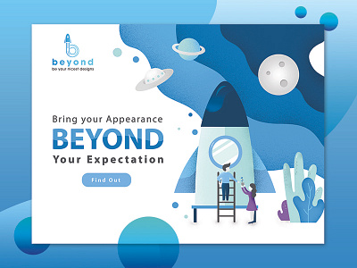 Beyond Landing Page design illustration ui