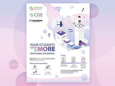 Poster For Global Encounter design illustration isometric poster